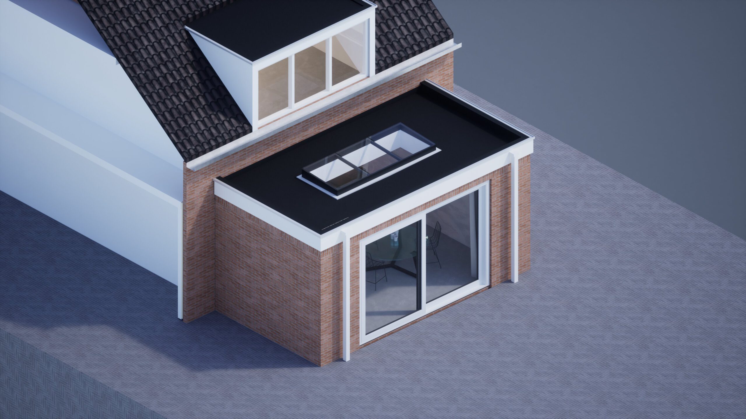 Uitbouw en renovatie van een tussenwoning in Abcoude