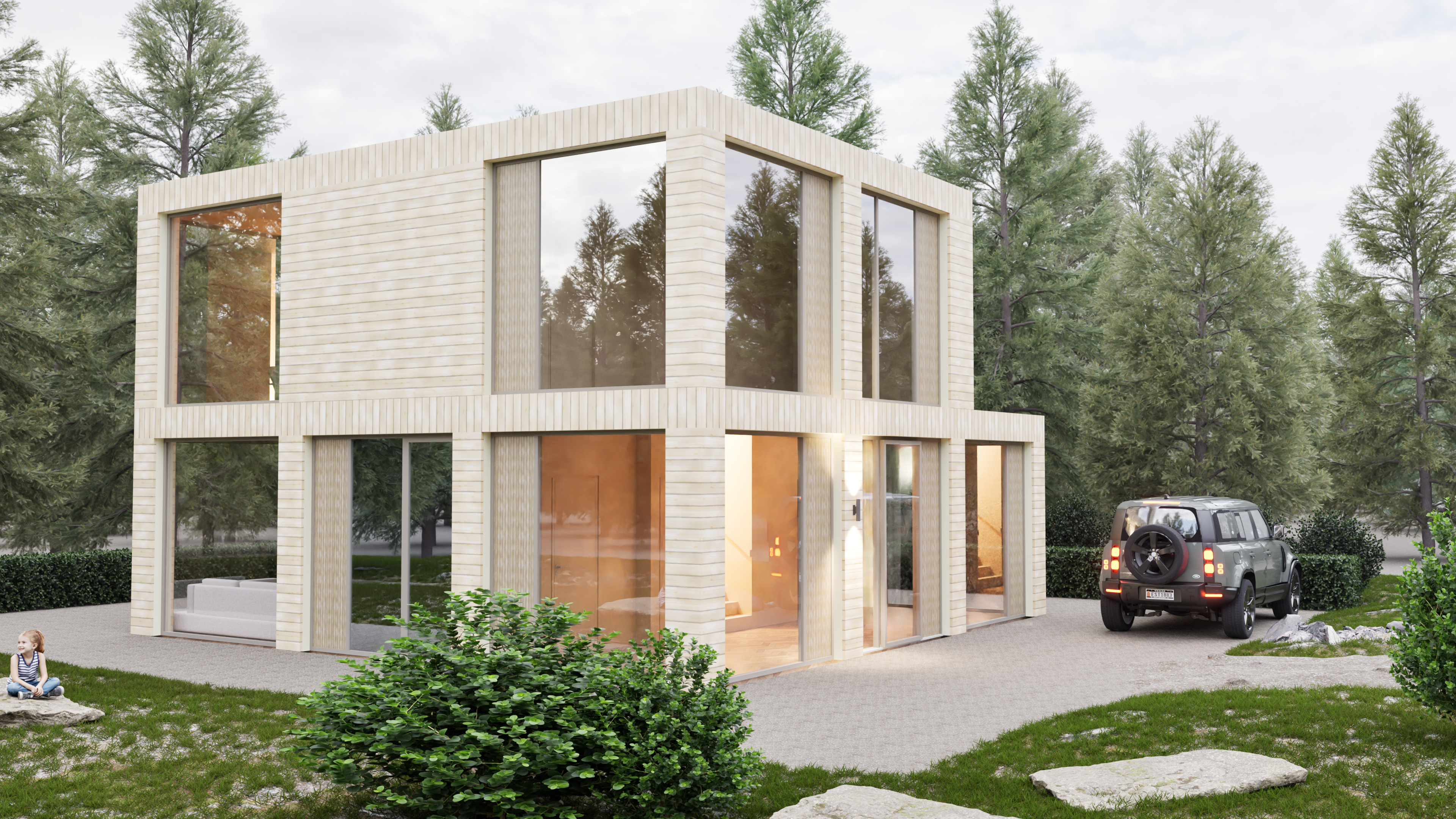 Duurzame vrijstaande villa omgeven door bosrijk gebied